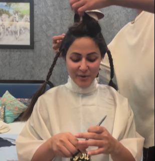 Hina Khan Shares Emotional Haircut Experience Amid Cancer Treatment